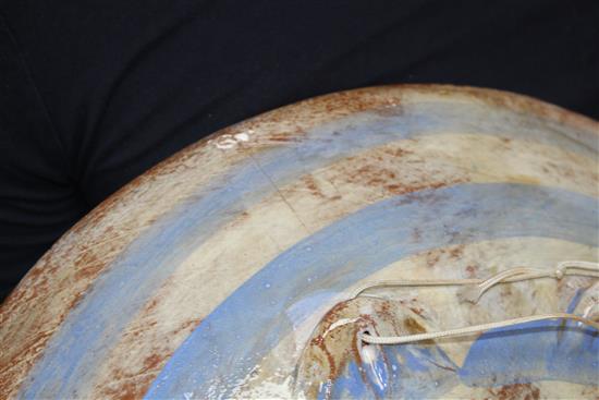 Eileen Cooper. A Studio ceramic bowl depicting a seated female nude, signed and dated 1999 verso, diameter 44.5cm